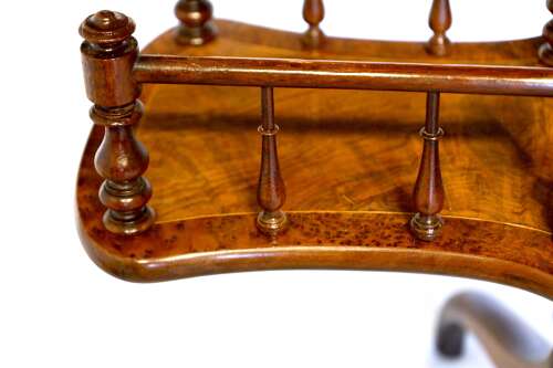 A Fine Late Victorian Inlaid Walnut Revolving Library Table