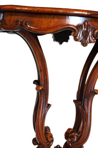 A Fine Quality Victorian Rosewood Side Table