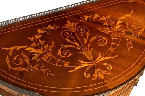 A Fine Victorian Mahogany Demi Lune Dressing Table