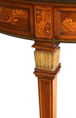 A Fine Victorian Mahogany Demi Lune Dressing Table