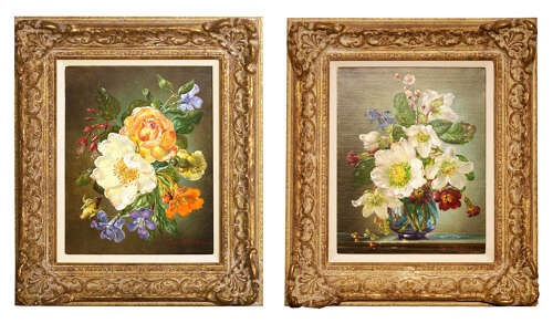 Cecil Kennedy (1905 - 1997) A Pair of Floral Still Life Paintings