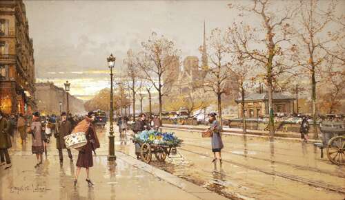 Eugène Galien-Laloue (1854 - 1941) Gouache on Paper