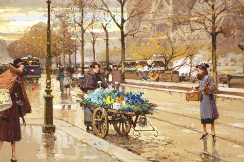 Eugène Galien-Laloue (1854 - 1941) Gouache on Paper