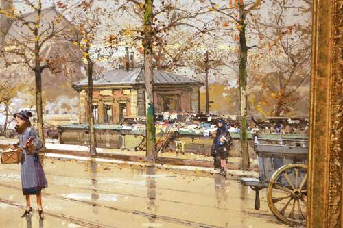 Eugène Galien-Laloue (1854 - 1941) Gouache on Paper