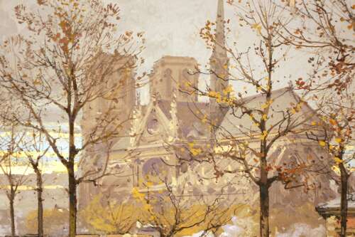 Eugène Galien-Laloue (1854 - 1941) Gouache on Paper