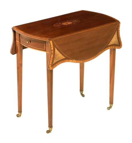 A Late 19th Century Shoolbred Mahogany Folding Butterfly Pembroke Table