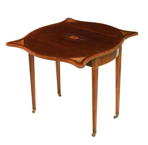 A Late 19th Century Shoolbred Mahogany Folding Butterfly Pembroke Table