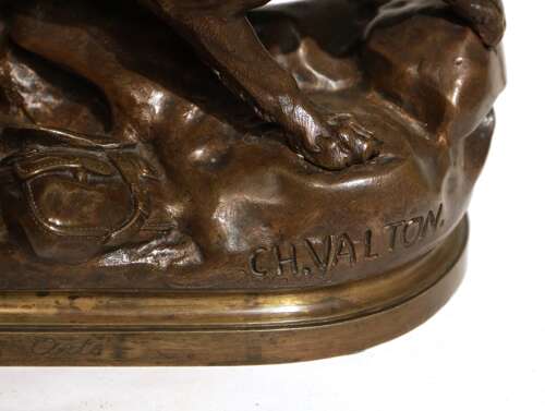 Charles Valton (1851 - 1918) A French Bronze Animalier Sculpture