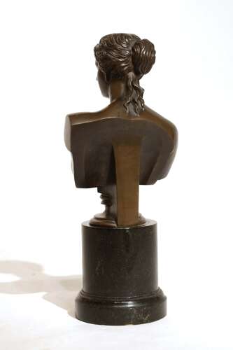 A Fine Pair of 19th Century Bronze Classical Busts
