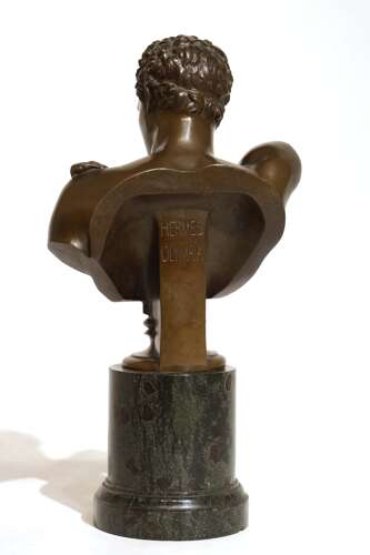 A Fine Pair of 19th Century Bronze Classical Busts