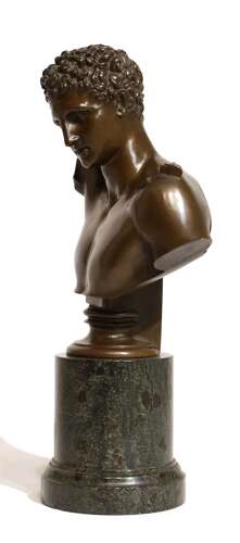 A Fine Pair of 19th Century Bronze Classical Busts