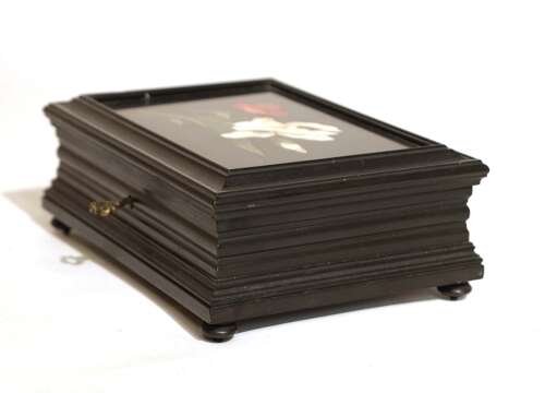 A 19th Century Italian Pietra Dura Mounted Ebonised Wood Box