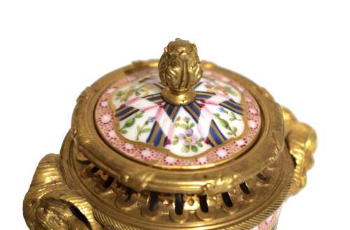 A Late 19th Century French Sèvres Porcelain And Gilt-Bronze Mounted Box