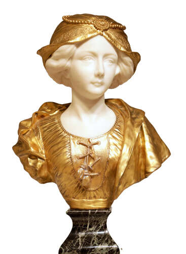 Affortunato Gory (1895 - 1925)  A French Gilt Bronze and Bust