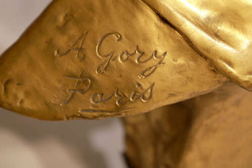 Affortunato Gory (1895 - 1925)  A French Gilt Bronze and Bust